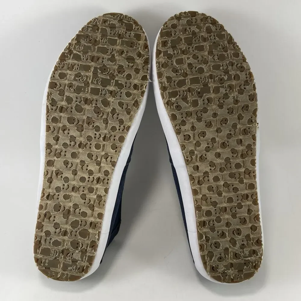 Sanuk Vagabond Slip On Mens Size 8.5 Navy Blue Canvas Casual Loafers Shoes